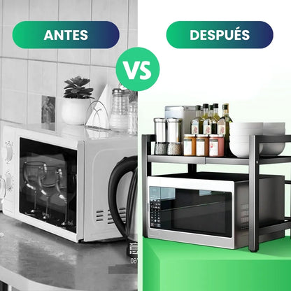 Estante organizador para microondas
