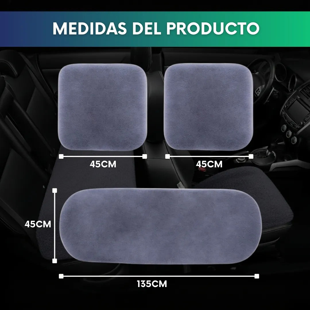 SeatPure™ - Set x 3 Cubreasientos de felpa