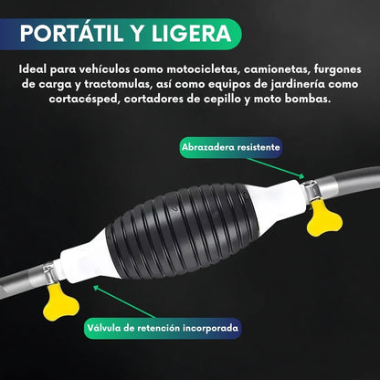 Manguera bomba de succión manual X 3 metros