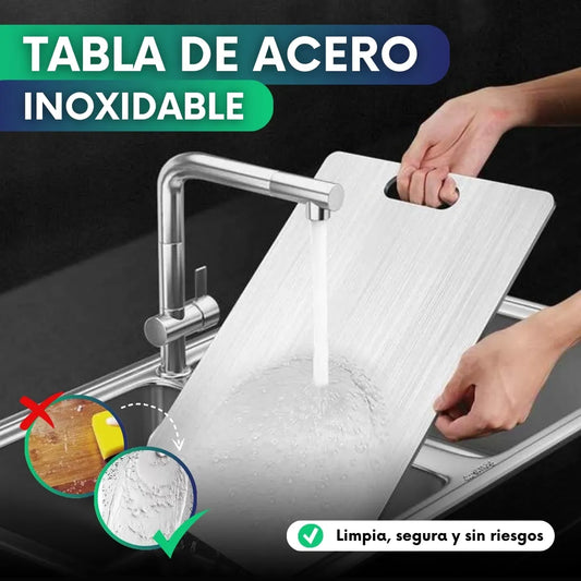 Tabla de picar de acero inoxidable (20x30cm)