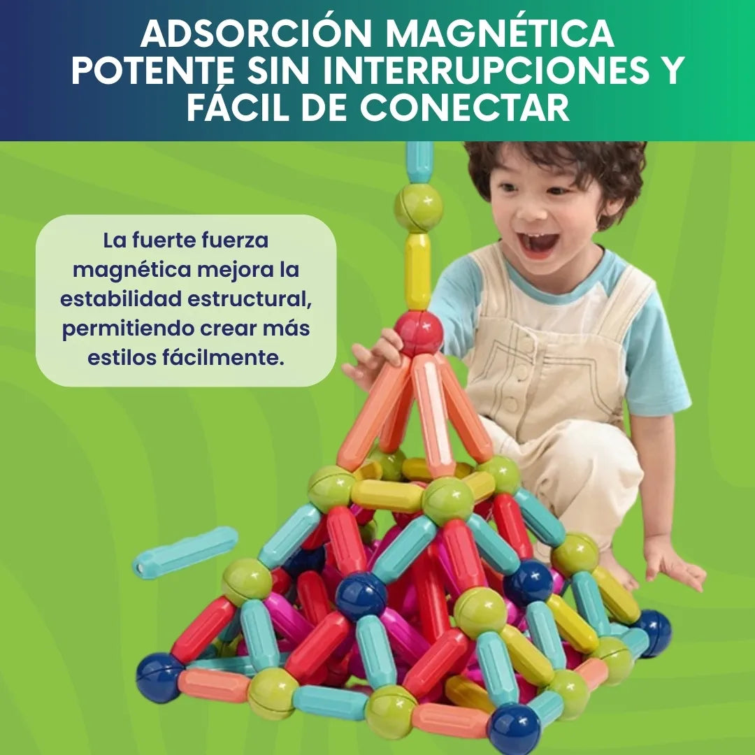 Bloques magnéticos 32 piezas + Libro Digital 🎁
