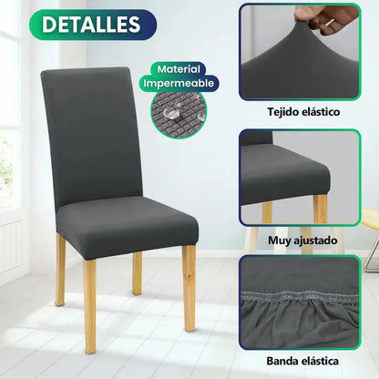 Pack x2 Fundas para sillas impermeables y ajustables
