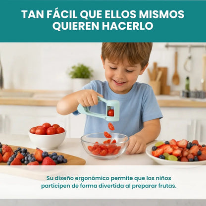 CherryCut™ - Pack x2 Cortadores rápidos para uvas, tomates cherry y frutas pequeñas