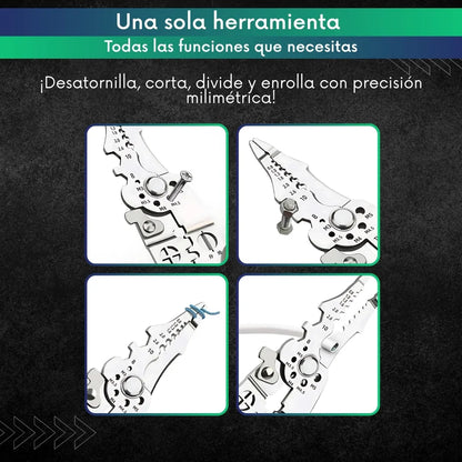 Alicate pelacables multifuncional plegable 18 en 1