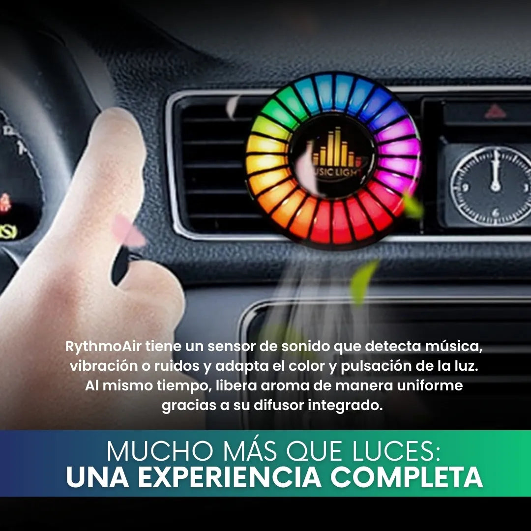 RythmoAir™ - Aromatizador LED RGB Rítmico para carro - 2x1