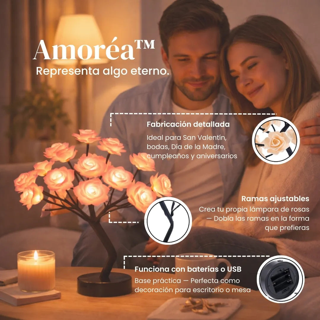 Amoréa™ - Lámpara árbol de rosas