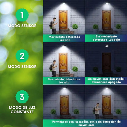Lámpara Solar LED Portátil con Activación por Movimiento - 2x1