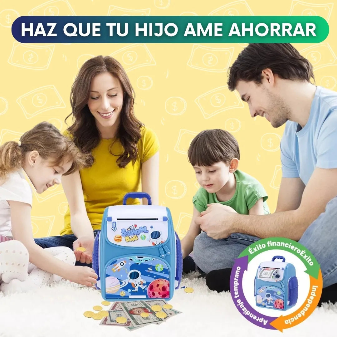 Mochila alcancia con lector de huella