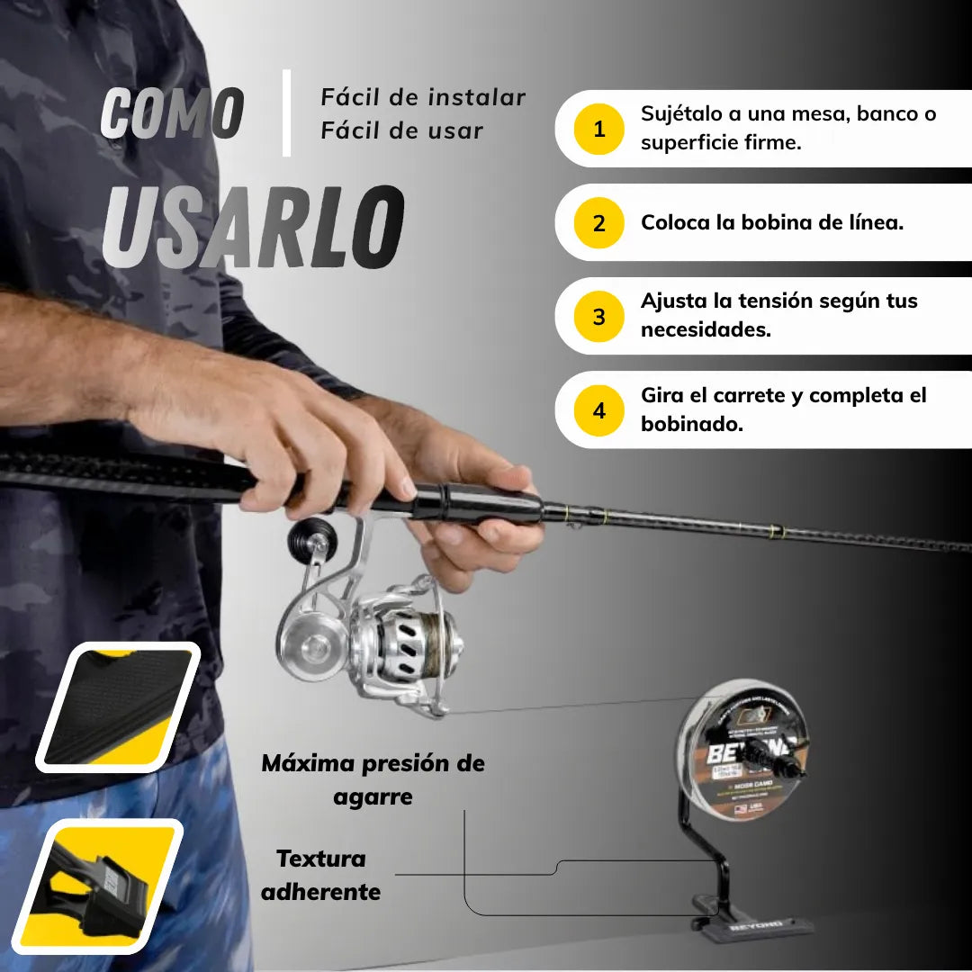LineMaster™ - Bobinador Ajustable para Carretes de Pesca