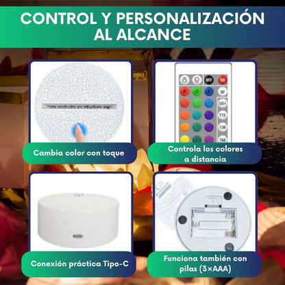 Lámpara LED Cristo 16 colores + eBook 🎁