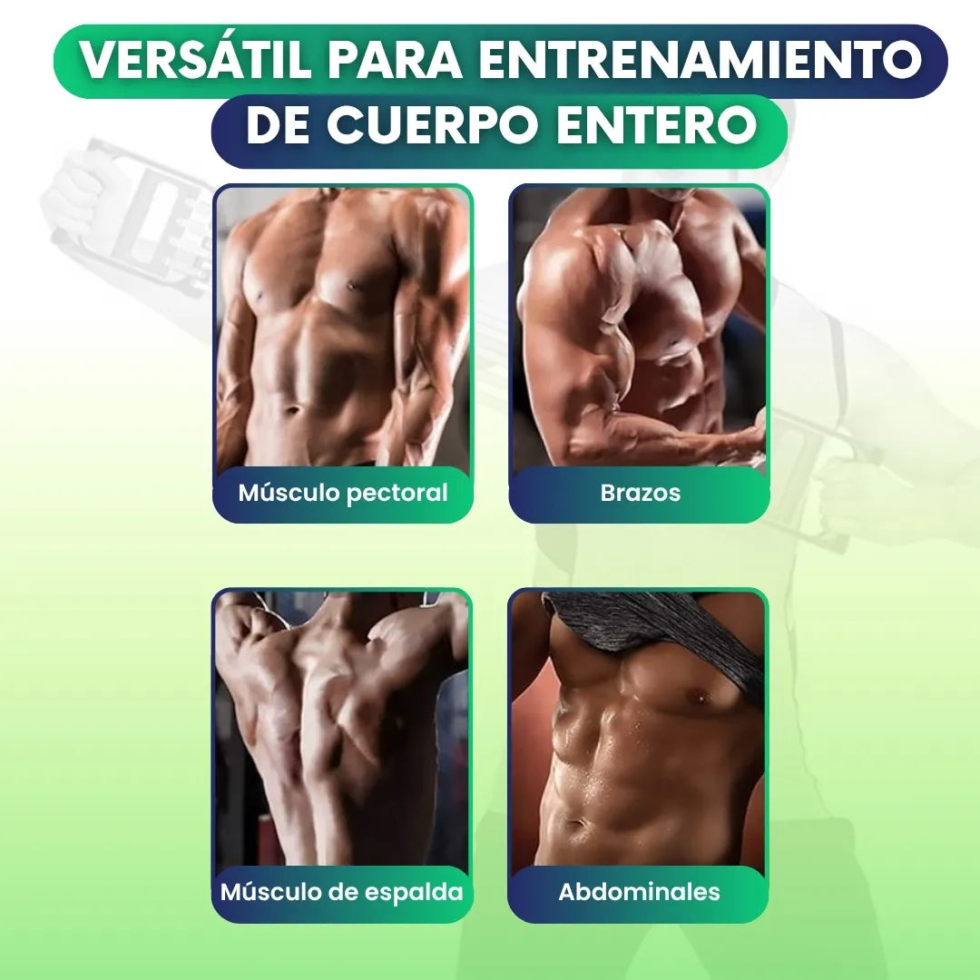 Expansor de pecho, brazos, espalda y abdomen + Masajeador de regalo