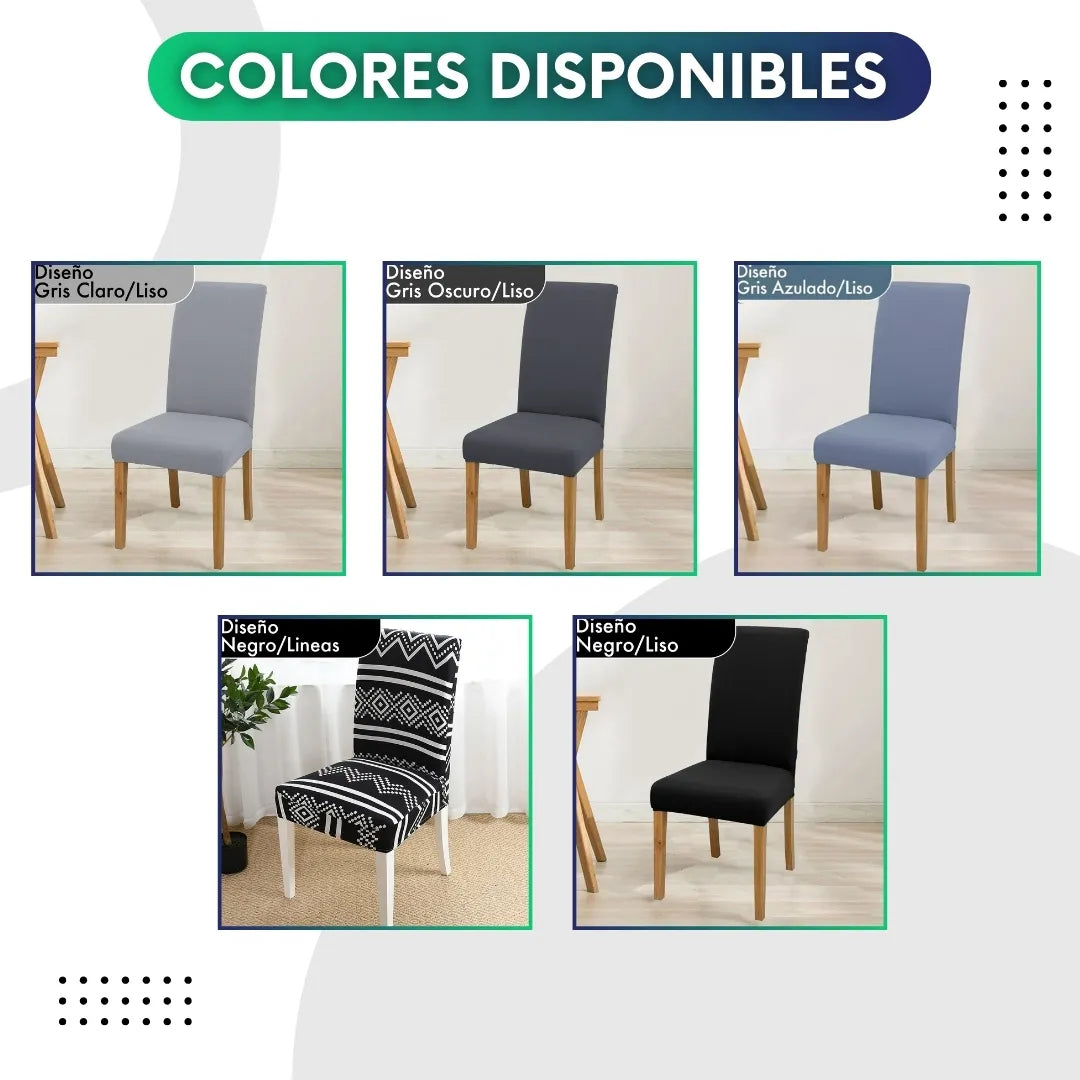 Pack x2 Fundas para sillas impermeables y ajustables