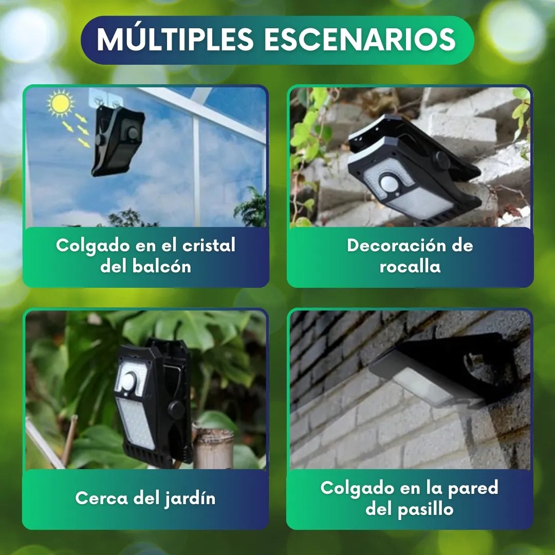 Lámpara Solar LED Portátil con Activación por Movimiento - 2x1