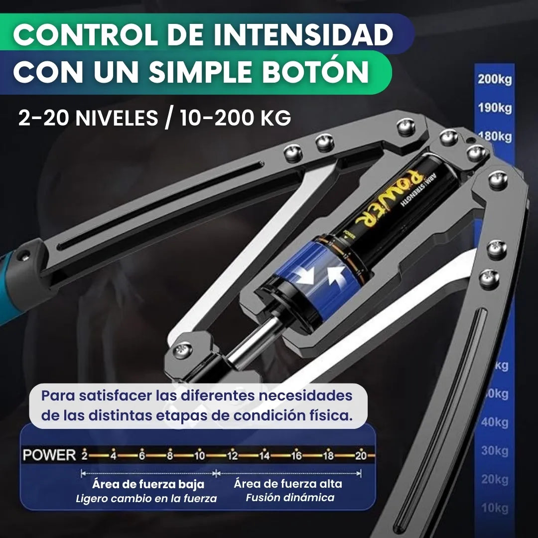 Entrenador de fuerza hidráulico ajustable con contador LED