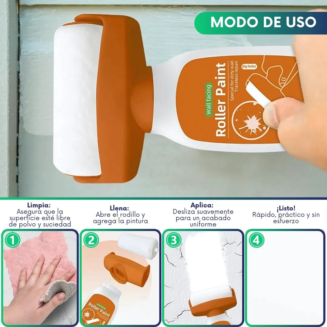 Rodillo mágico recargable + 500g de pintura blanca 🎁