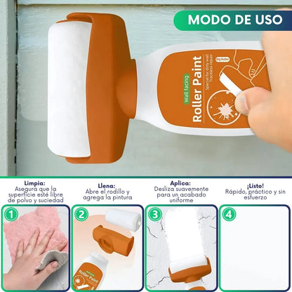 Rodillo mágico recargable + 500g de pintura blanca 🎁