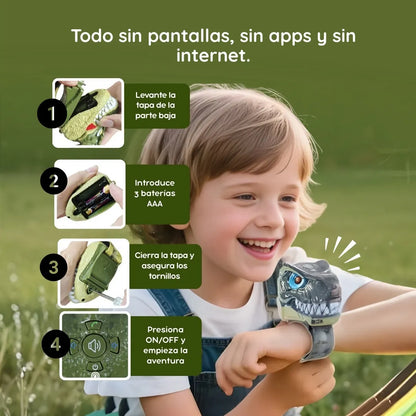 DinoTalk™ - Walkie - talkie de dinosaurios con luces
