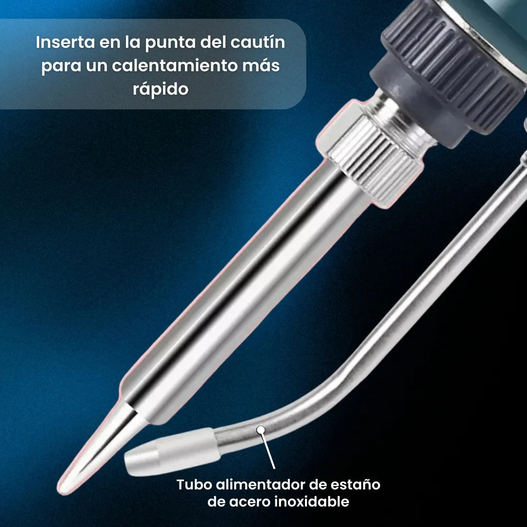Pistola cautin de soldadura profesional + rollo de estaño