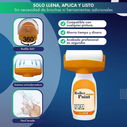 Rodillo mágico recargable + 500g de pintura blanca 🎁