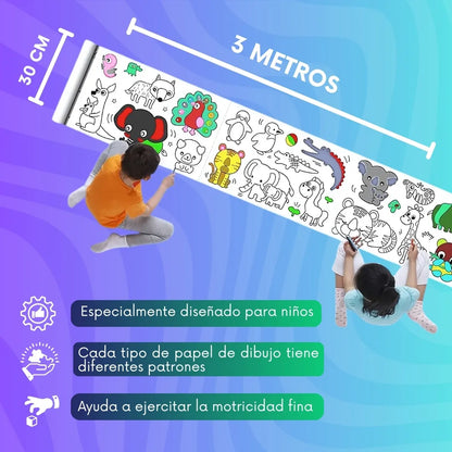 Rollo para colorear de 3 metros - Lleva 2 Paga 1