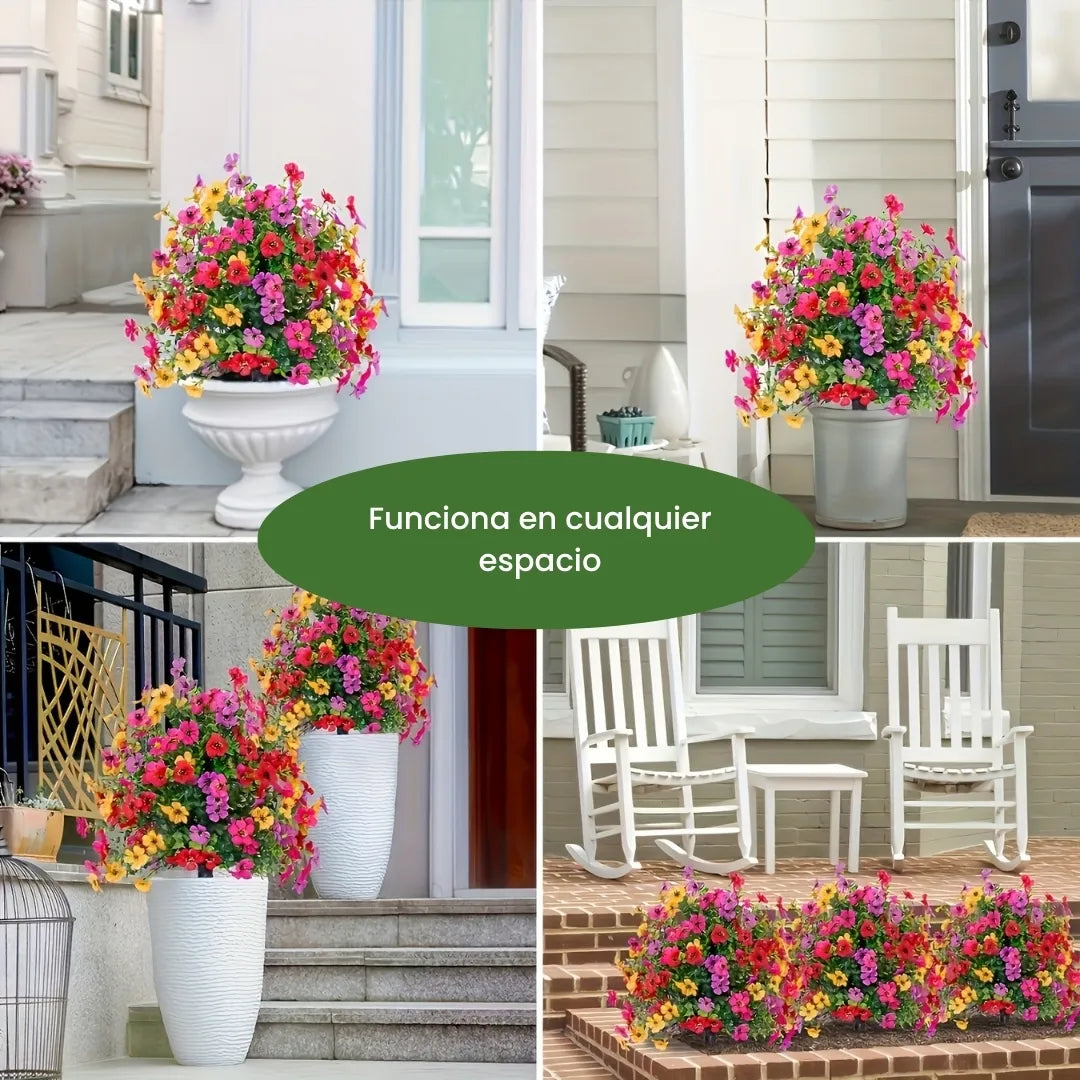 Bloomira™ - Set x2 jardín floral artificial de 50cm ultra realista