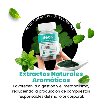 DEOS desodorante 100% natural - Elimina todos los malos olores de raíz
