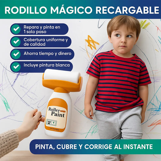 Rodillo mágico recargable + 500g de pintura blanca 🎁