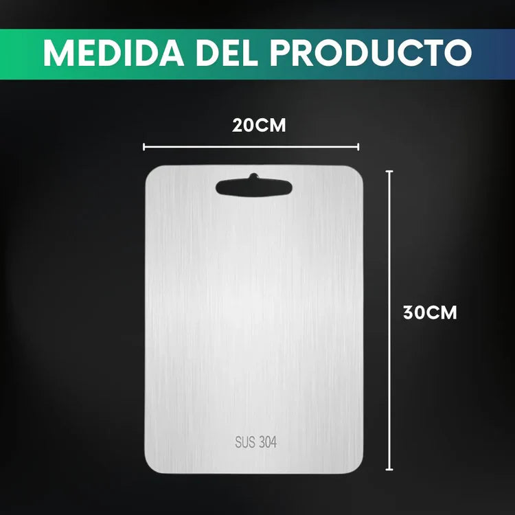 Tabla de picar de acero inoxidable (20x30cm)