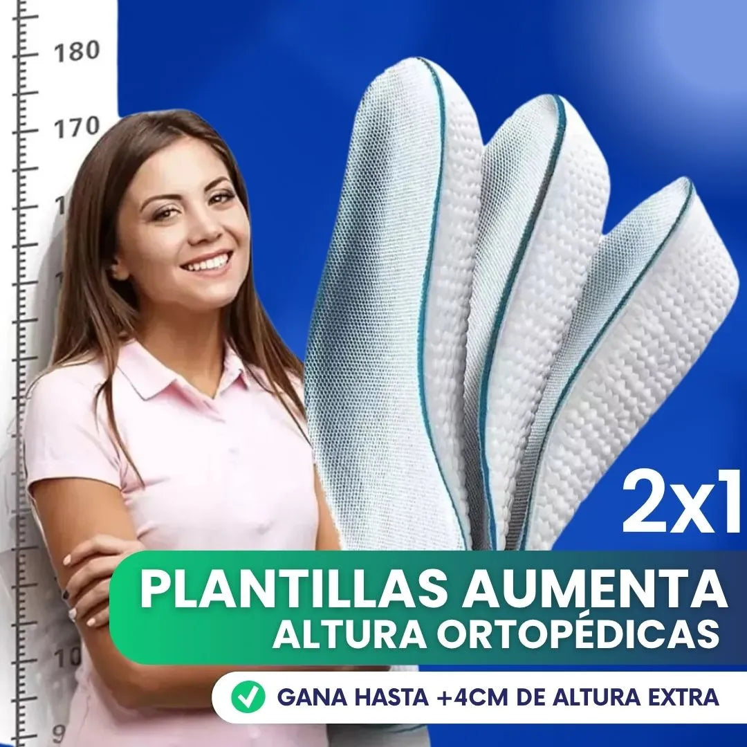Plantillas aumenta altura ortopédicas - 2x1