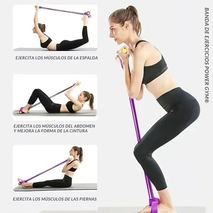FlexiFit Pro - Banda elástica con pedal + Manual digital de ejercicios 📚