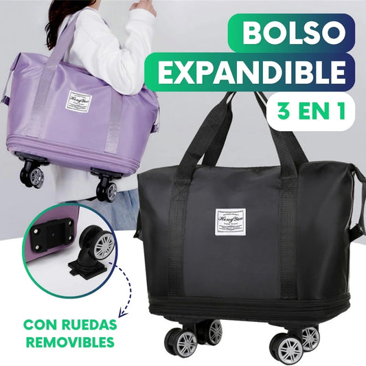 Bolso expandible 3 en 1 con ruedas