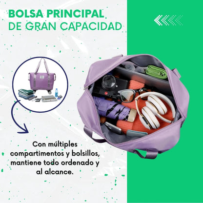Bolso expandible 3 en 1 con ruedas