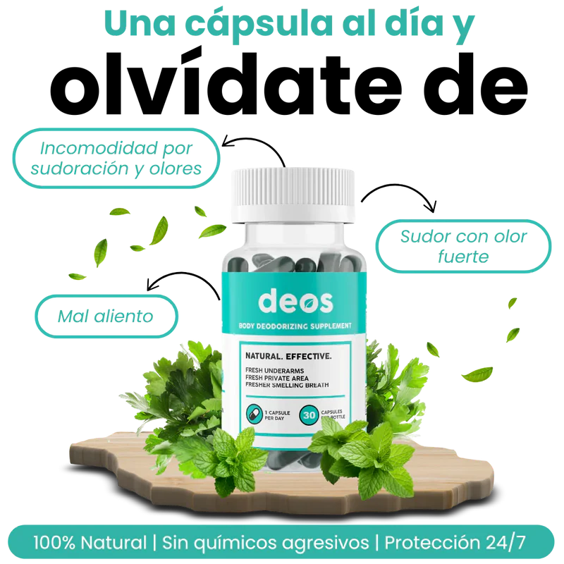 DEOS desodorante 100% natural - Elimina todos los malos olores de raíz
